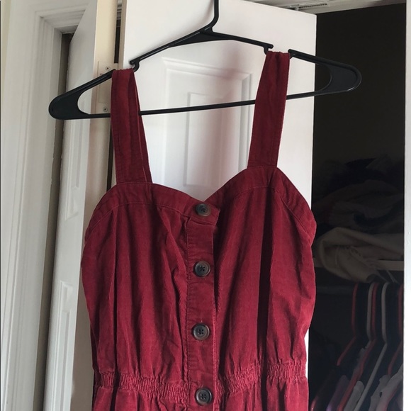 ❌ SOLD ❌ Urban Buttondown Red Corduroy Dress - Picture 4 of 11